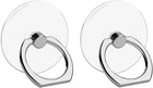 Transparent Phone Ring Holder Stand 2 Pcs, 360° Rotation Cell Phone Ring Holder