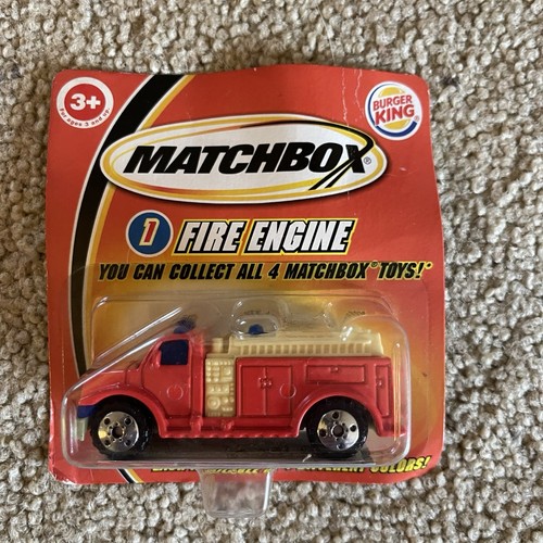 Matchbox Burger King Orange Fire Engine #1 2004 New In Package Damage Card