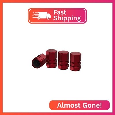 Tire Valve Stem Caps - 4 Pack - Anodized Aluminum - Corrosion Resistant - Cars T