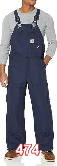 Carhartt mens Flame Resistant Duck Bib overalls and coveralls workwear 36WX32L