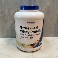 Nutricost Grass-Fed Whey Protein Concentrate Vanilla 5LBS - Expires 05/2028