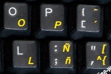 Yellow Keyboard Stickers High Quality Vinyl for Laptops Desktops Notebooks