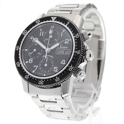 Sinn 103 Chronograph Day Date Automatic Men Watch Black Dial 41mm Chronograph