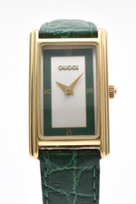 [EXC+5] GUCCI 2600L 19mm White Green Dial Quartz Women's Watch From JAPAN