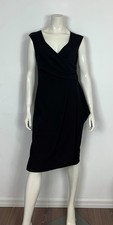 Blumarine abito nero con drappeggio vestito stretch tg 44 D38 W30 luxury T6539