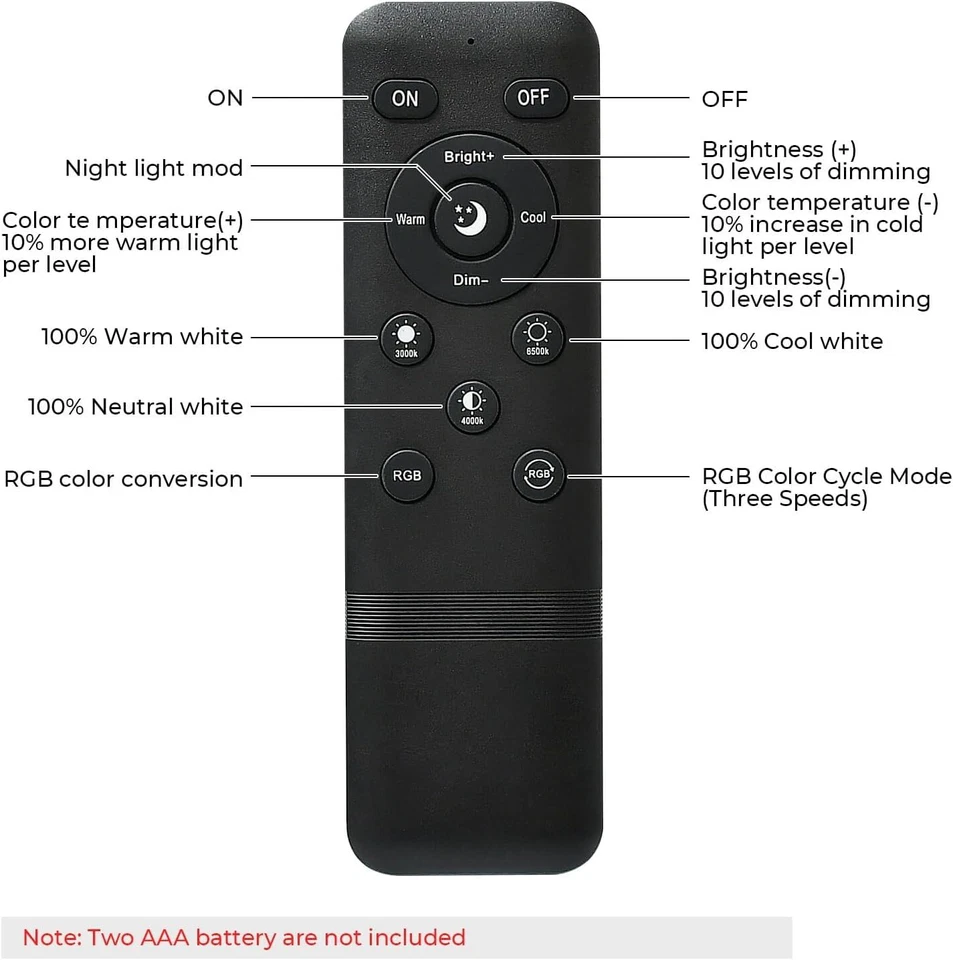 WIFI Controller Dimmer Remote for FVTLED WW CW RGB RGBW LED Stair Step Lights US - Image 2 of 4