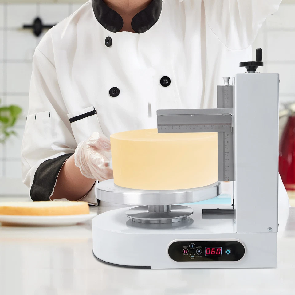 Máquina automática de decoración para untar pasteles de cumpleaños crema blanca para pasteles de 4-12" Foto 3 de 4
