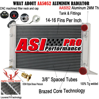 ASI 3 Row Aluminium Radiator For VW Scirocco Pro Stock Style For Drag Racing Use