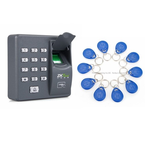 Huella digital ZKTeco + sistema de control de acceso cerradura de puerta con tarjeta RFID + cerradura de perno de caída EE. UU. - Imagen 9 de 13