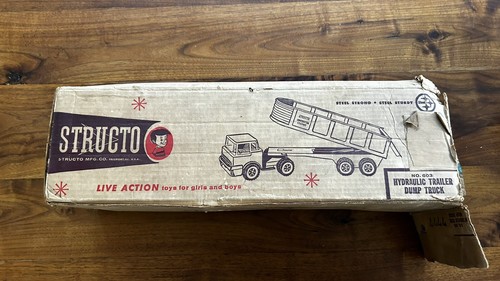 Vintage Original Structo No. 603 Hydraulic Dump Trailer In Box - Picture 14 of 14