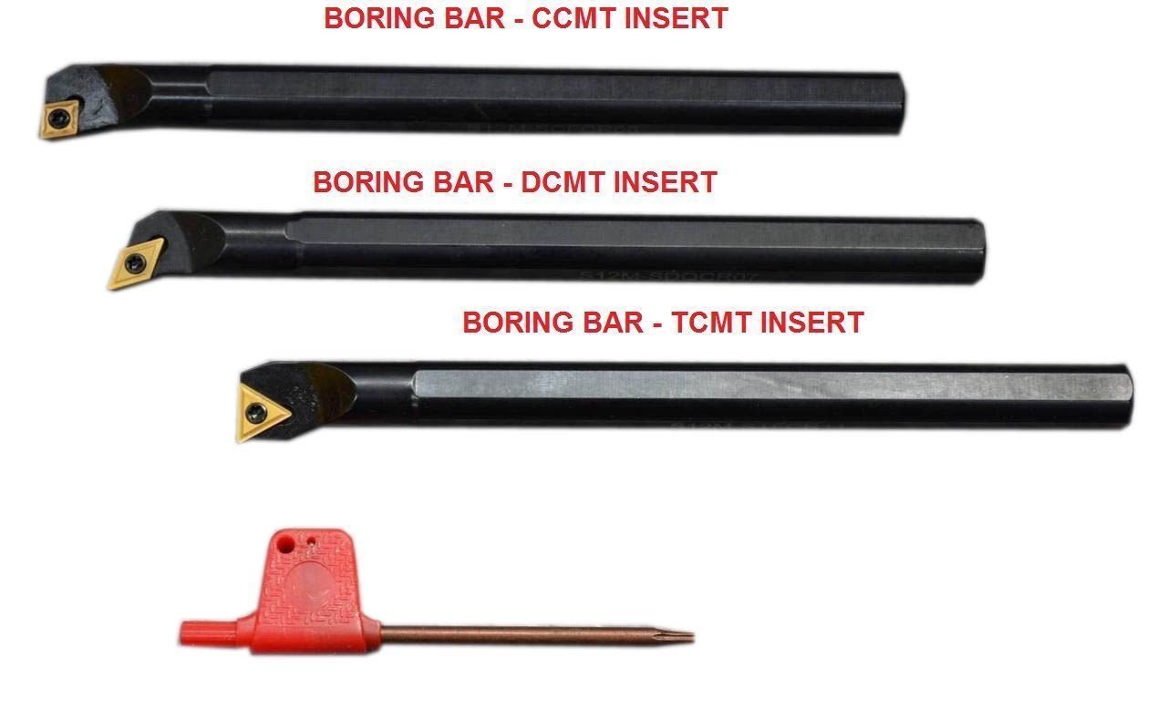 INDEXABLE LATHE TURNING BORING BAR 10MM SET 3 PCS SCLCR SDQCR STFCR
