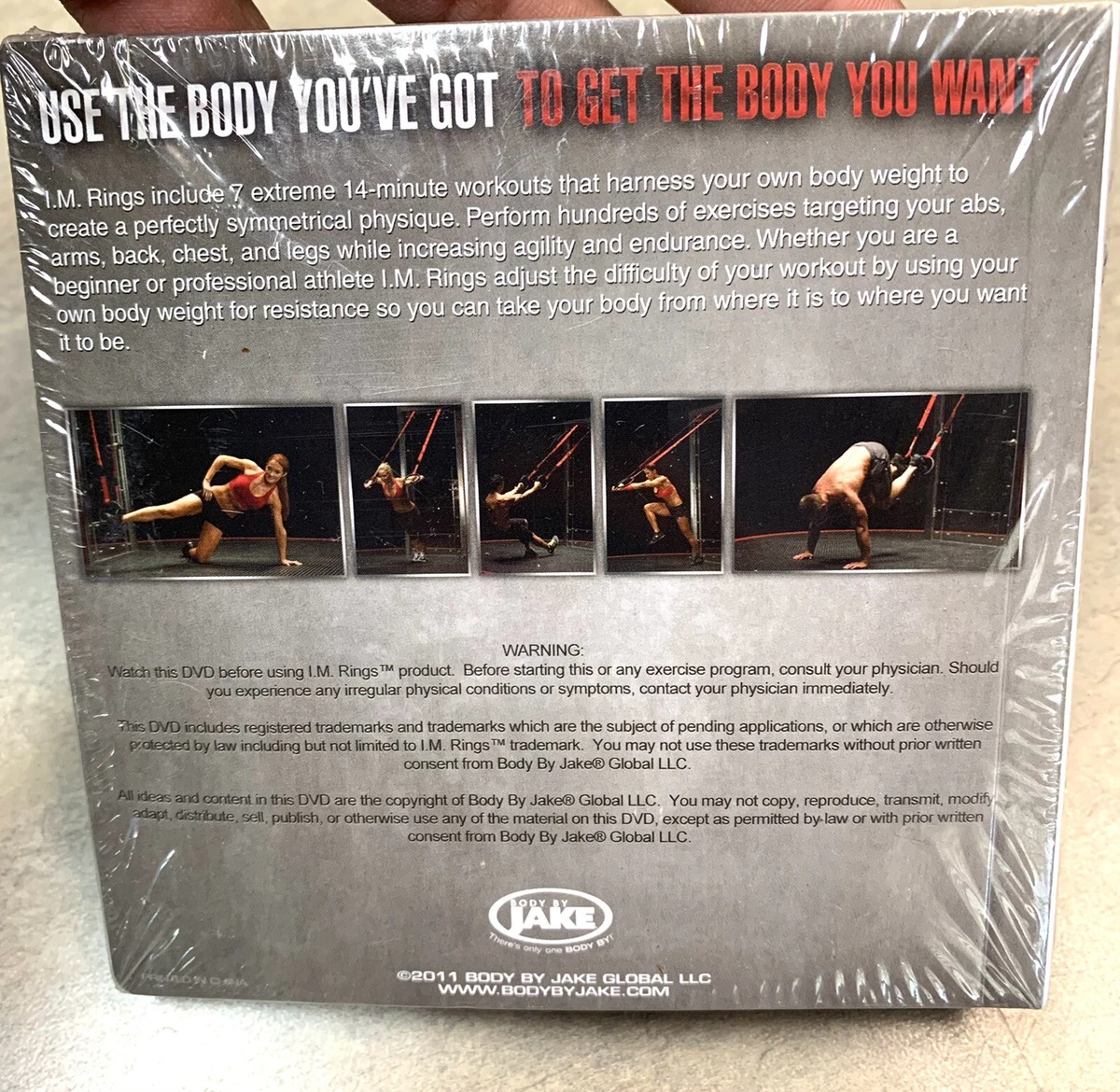 BODY BY JAKE SUSPENSION WORKOUT I.M. RINGS WITH SEVEN 7 EXTREME WORKOUT DVD S