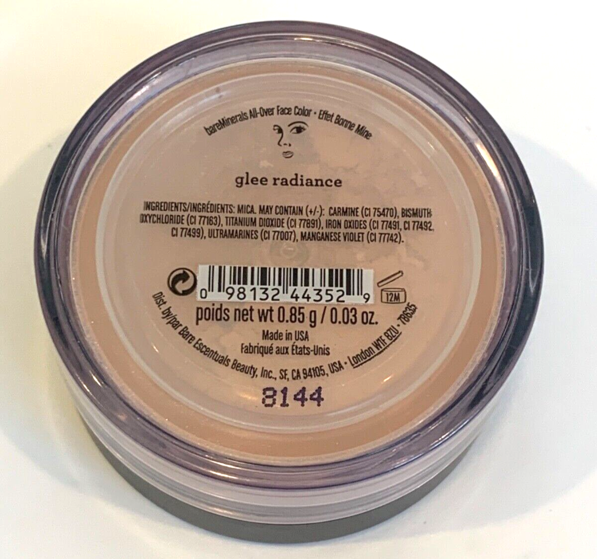 bareMinerals Glee Radiance Loose Powder All Over Face .03 OZ / .85 g
