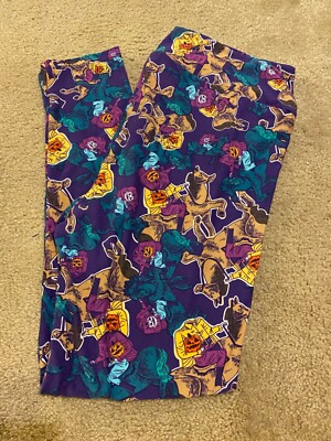 NEW LuLaRoe TC2 Leggings BLACK Yellow Headless Horseman HALLOWEEN Pumpkin