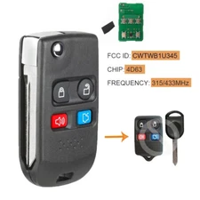 New Replacement Folding Remote Key Fob for Ford Lincoln Mercury FCC: CWTWB1U345