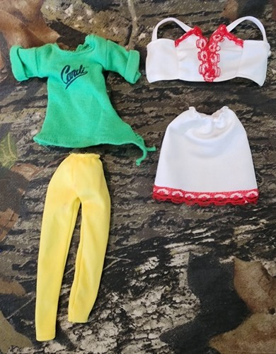 Vtg Doll Clothes Lot Pants Tops Coat Jacket Socks Skirt - Picture 3 of 11