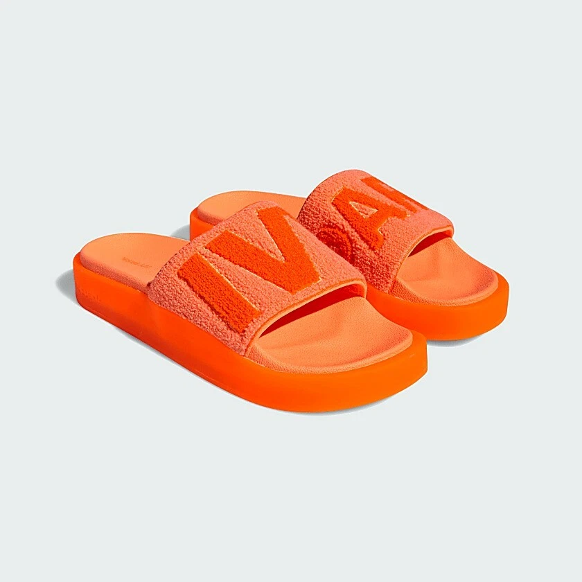 Adidas neon orange slides online