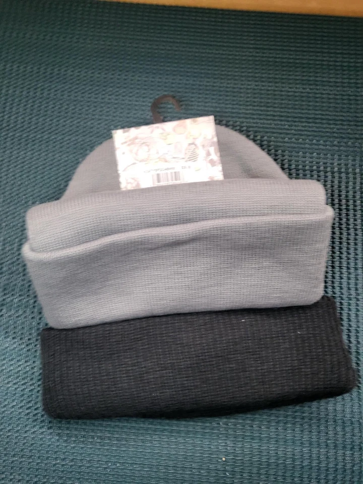 DC Shoes 2 Pack Beanie Mens Black Fleece Lined / Grey -One Size - Image 2 of 2