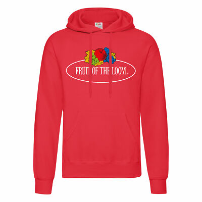 Fruit of the Loom Classic Hooded Sweat mit großem Vintage-Logo auf der Brust NEU