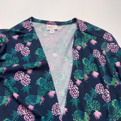 LuLaRoe Women's Caroline Flower Print Draped Top Cardigan Sweater Size XL - Picture 15 of 18