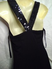 New Frederick's Little Black Dress Trimmed w/Blk Sequen X in Back!