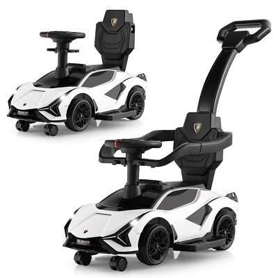 3 in 1 Lamborghini Rutschauto Rutscher mit Schiebegriff Kinderfahrzeug