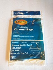 3 Sears Kenmore Canister Type C Vacuum Bags For 5055, 50557 50558 Panasonic C 5