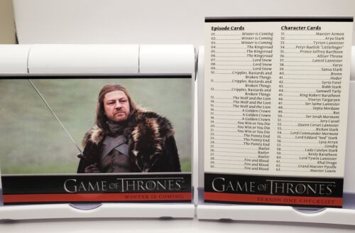 HBO 2012 Juego de Tronos temporada 1 conjunto completo de 72 cartas Rittenhouse - Imagen 2 de 8
