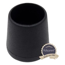 100 x Stuhlbeinkappen / Ø 22 mm / für runde Rohre Ø 22 - 23 mm / Schwarz / ru...