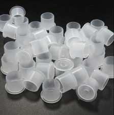100,200,300,400,500,1000 Pcs Plastic Tattoo Ink Pigment Cups with Holder Caps