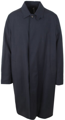 Gabardina para hombre Brioni chaqueta abrigo de viaje azul marino hecha de lana y seda talla 3XL - Imagen 1 de 7