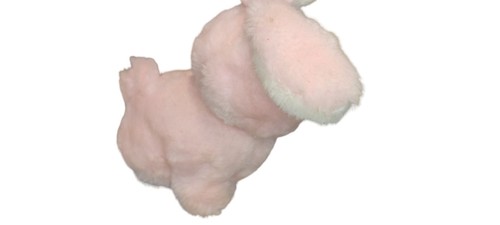 Vintage 1976 Dakin Bunny Rabbit Plush Pink Plastic Nose Easter 7" - Picture 3 of 5