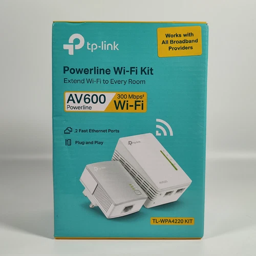 TP-LINK AV600 Powerline Universal Wi-Fi Range Extender TL-WPA4220T KIT