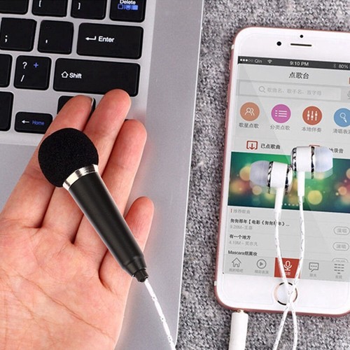 3.5mm Karaoke Mic Earphone Mini Stereo Headphone In-Ear Headset Singing Artifact - Afbeelding 8 van 18