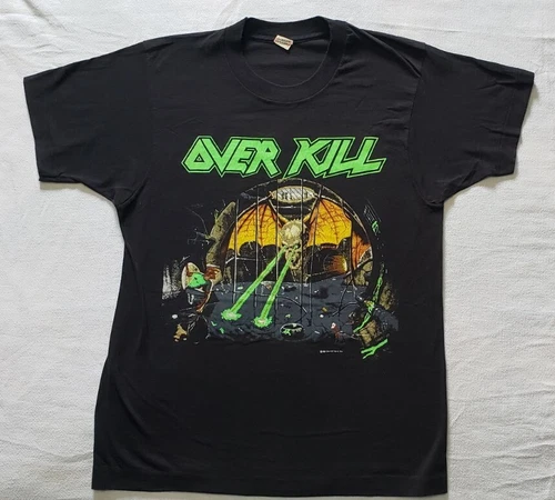 Overkill Concert T-Shirt Under The Influence To 1980s vintage concert t-shirt, vintage, size M, single stitch, B+ condition