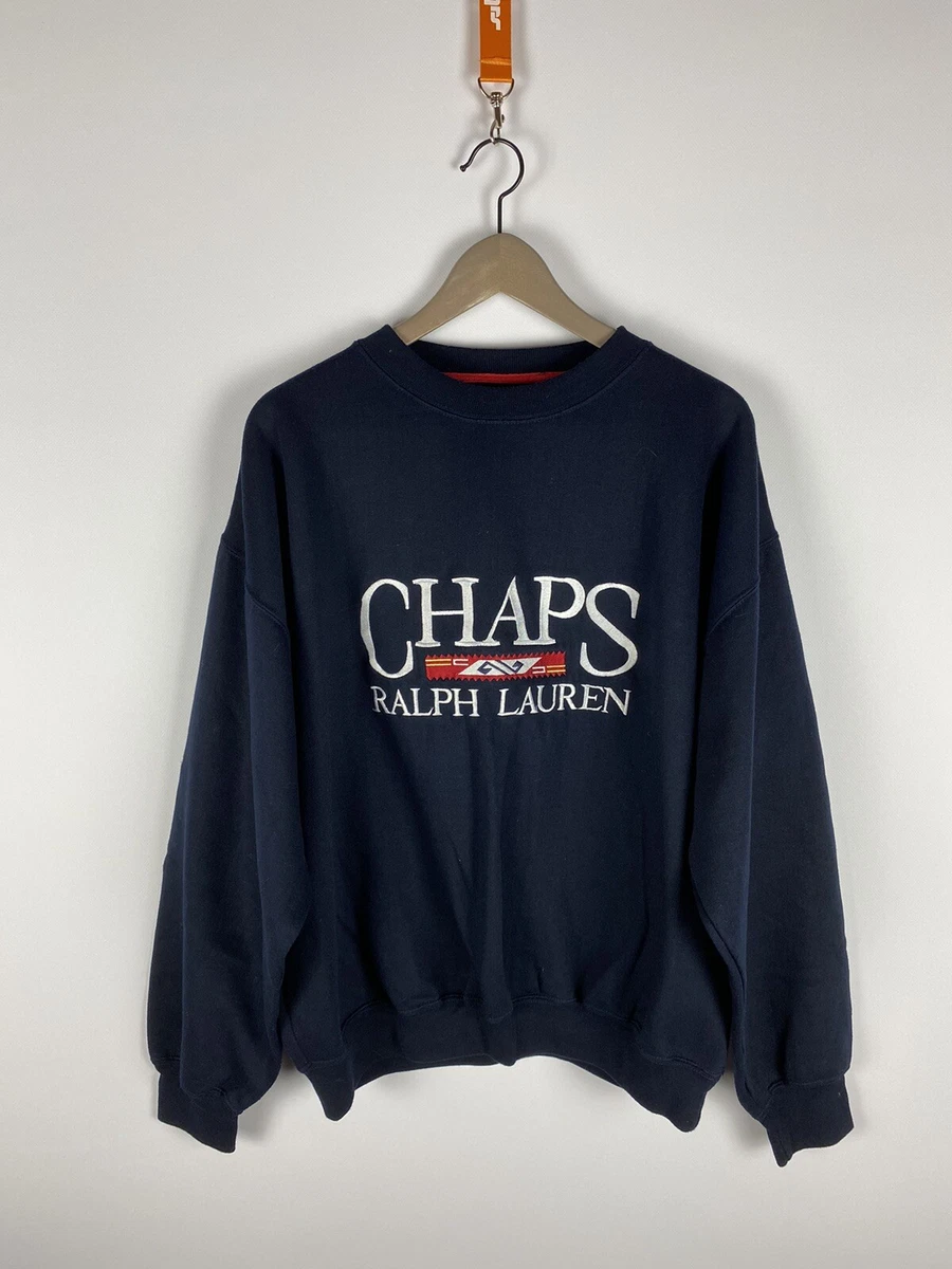 Vintage Chaps Ralph Lauren Y2K Big Logo Rare Sweatshirt Sz L