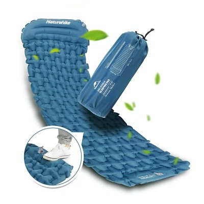 Naturehike Isomatte Selbstaufblasend Camping 6,5 cm hoch mit Kissen und Fußpumpe