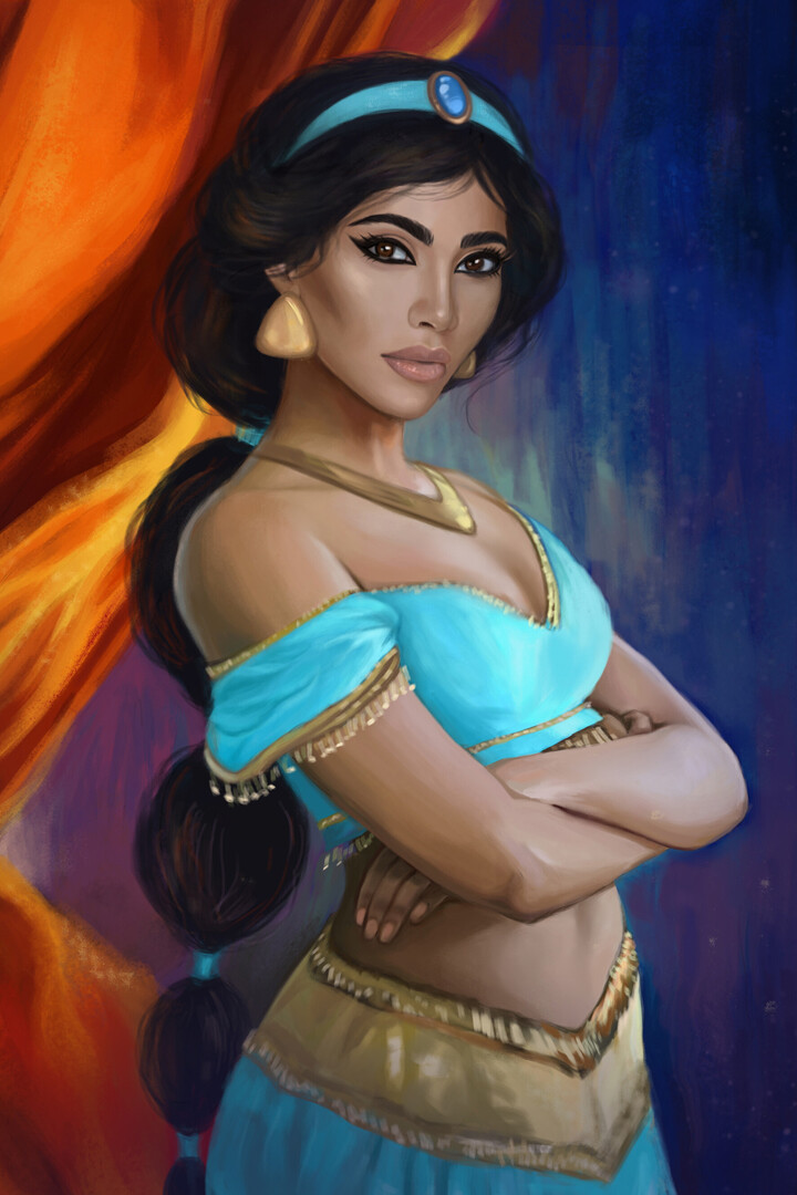 Princess Jasmine Aladdin Art Wall Indoor Room Outdoor Poster
