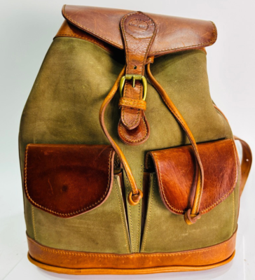 Vintage Timberland Leather And Nubuck Backpack Made In USA Satchel