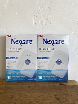 Two 3M Nexcare Tegaderm Transparent Dressing, 10 Count