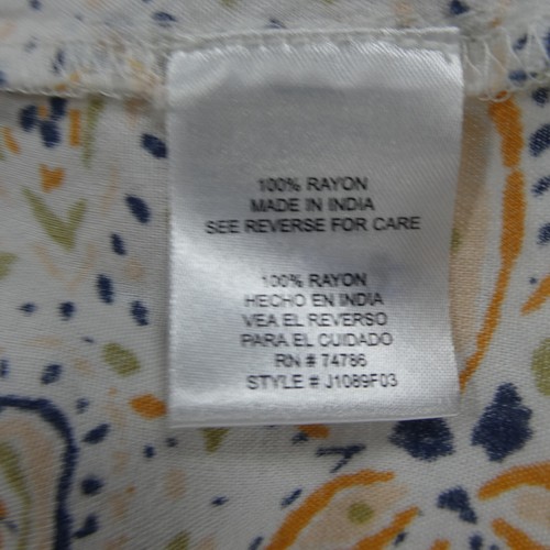 Patrons Of Peace Blouse Women's Size XS Tank Top Blouse Paisley Print Rayon - Picture 6 of 6