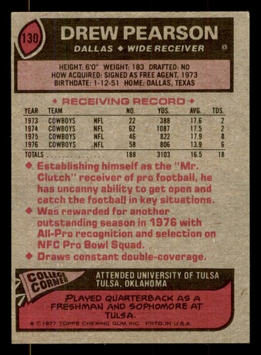 You Pick 1977 Topps Football No Creases #1-224 BX1E - Picture 288 of 502