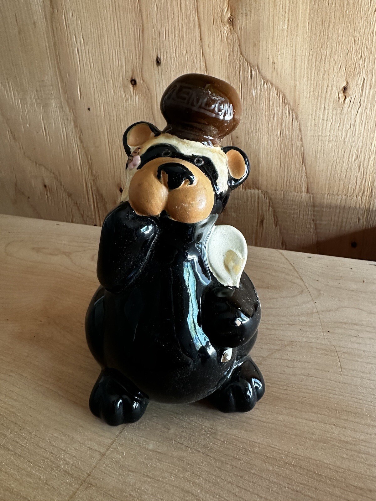 Vintage Honey Bear Figurine Piggy Bank Decor