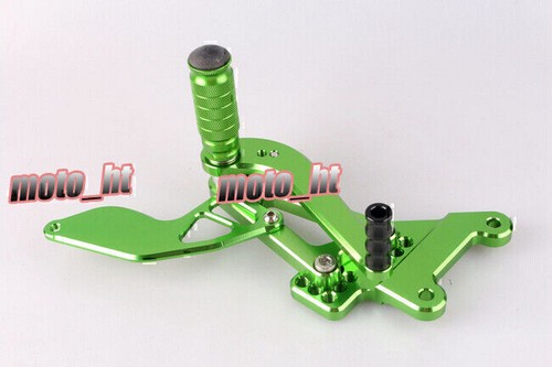 Green Foot pegs Shift Adjust Rearsets for Yamaha YZF R6 YZF-R6 2003 2004 2005 - Picture 10 of 12