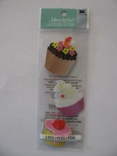 Jolee's by You Dimensional Stickers Cupcakes 3 Pieces NOS
