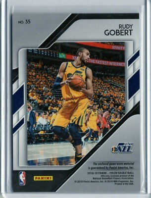 RUDY GOBERT Jazz 2018-2019 NBA Panini PRIZM SENSATIONAL SWATCHES