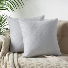 PHF Matelasse Textured Euro Pillow Shams 26x26