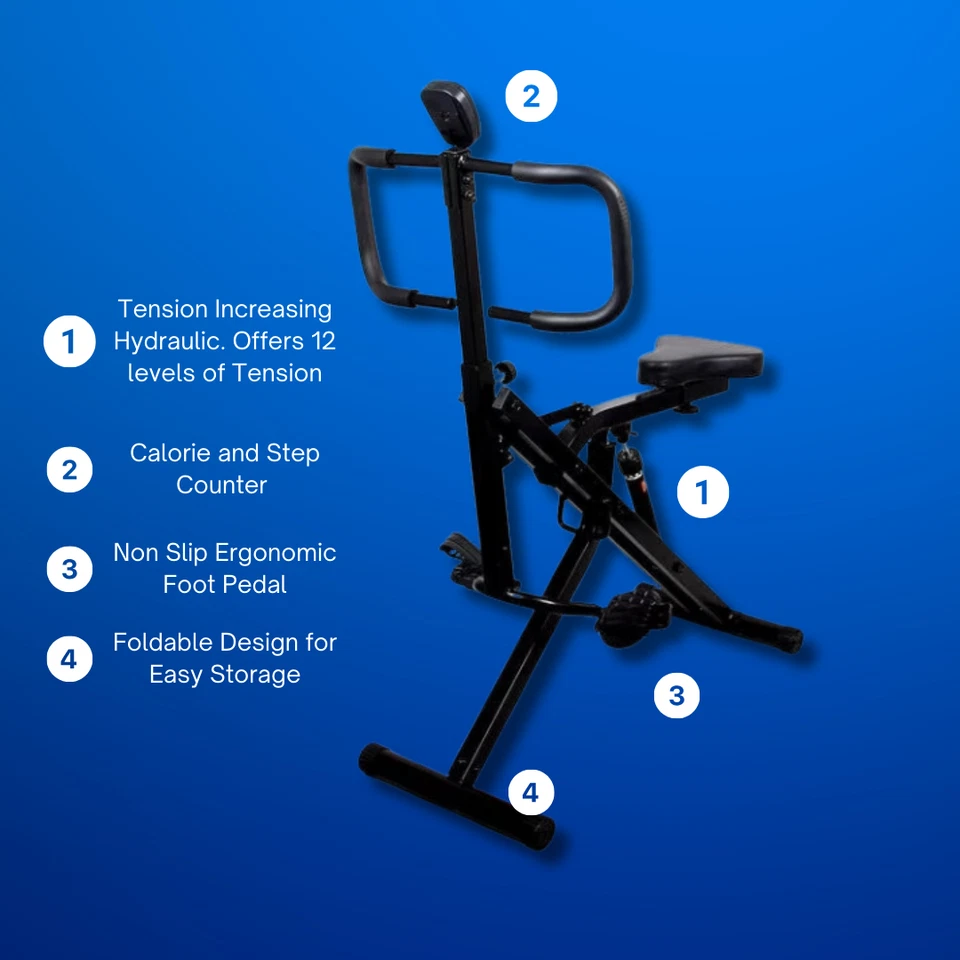 Total Crunch Power Rider Ab Squat Crunch Cardio Fitness Máquina ENVÍO GRATUITO EE. UU. Foto 3 de 4