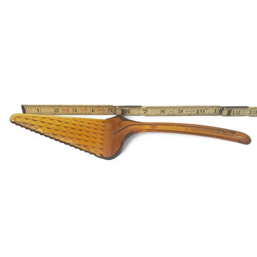 Ultratemp Pie Cake Server Amber 2119 Slicer Serrated Robinson Knife USA VTG MCM - Picture 9 of 10