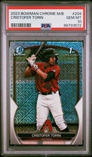 Cristofer Torin 2023 Bowman Chrome Mega Box Mojo Refractor Card #BCP-204 PSA 10